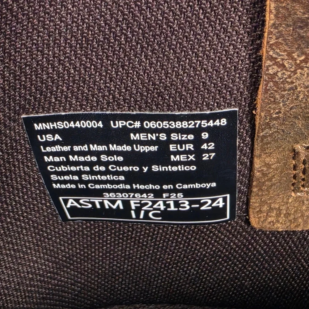 Herman Survivors Bison Mens 9 Brown Waterproof Steel Toe Pull On Work Boots